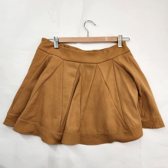 Jill Stuart Skirt Women's Size 2 Pleated Mini Skirt Golden Yellow Designer Chic - Picture 4 of 11